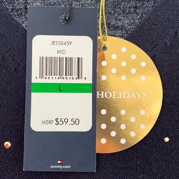 Tommy Hilfliger lightweight navy sweater - Picture 3 of 8